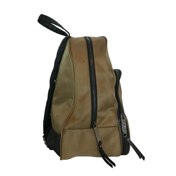 Versace Parfums Backpack Bronze Nylon Medusa Logo Top Handles 13" - Picture 4 of 14